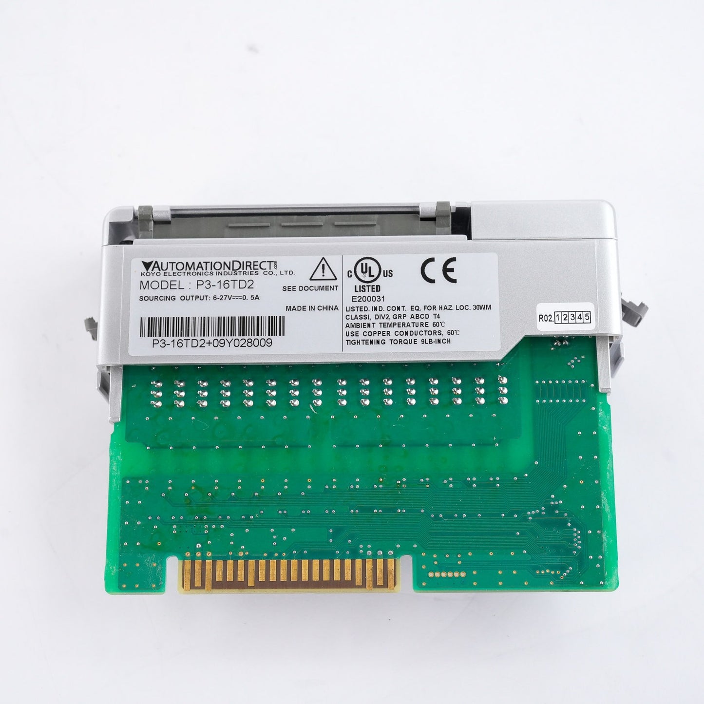 Automation Direct Productivity3000 P3-16TD2 Sourcing Output Module P316TD2