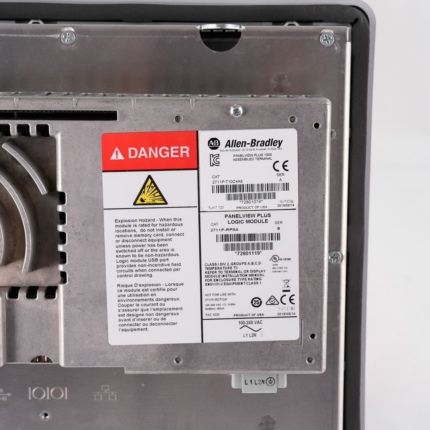 Allen Bradley 2711P-T10C4A8 A PanelView Plus 1000 Terminal 2711P-RDT10C Open Box