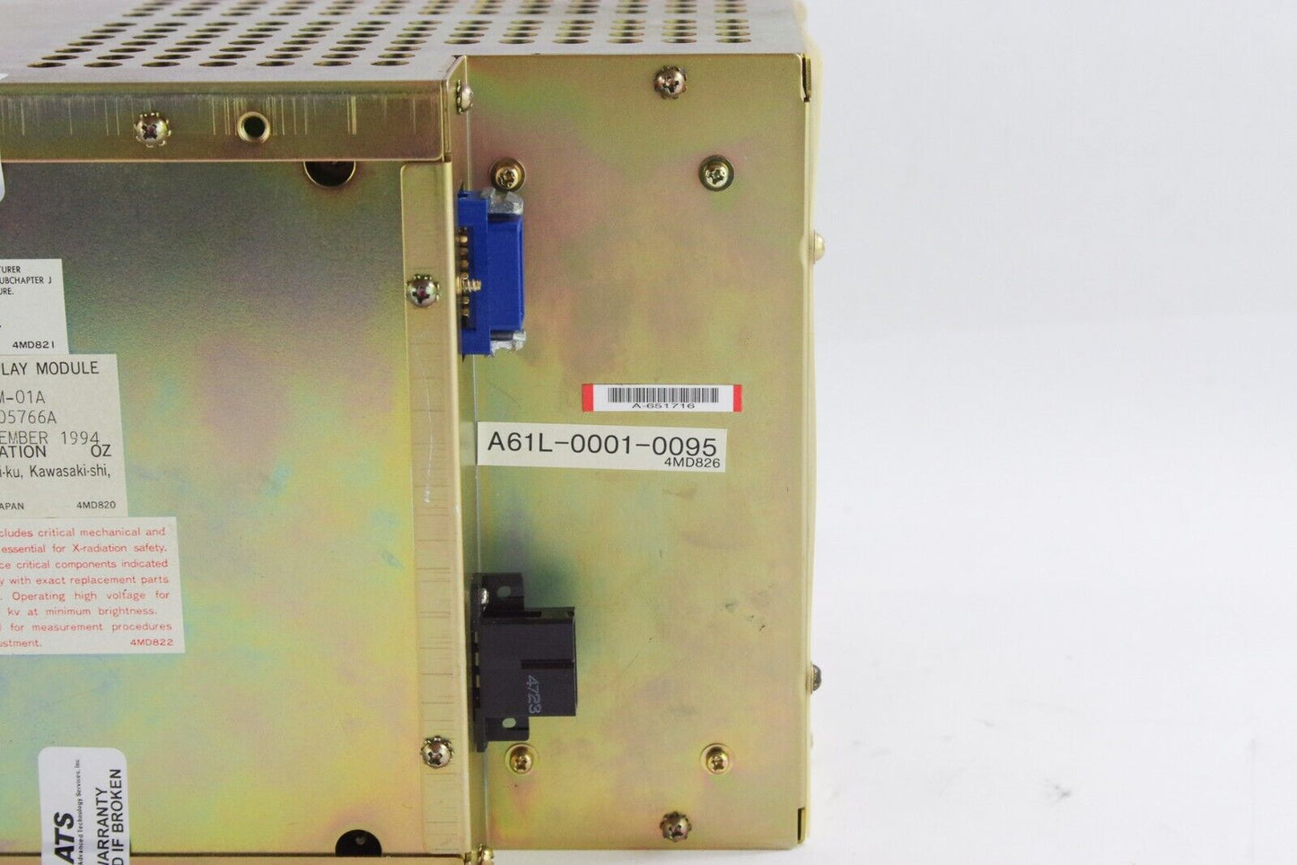 FANUC A61L-0001-0095 4MD826 / TOSHIBA D9CM-01A CRT Display + Warranty