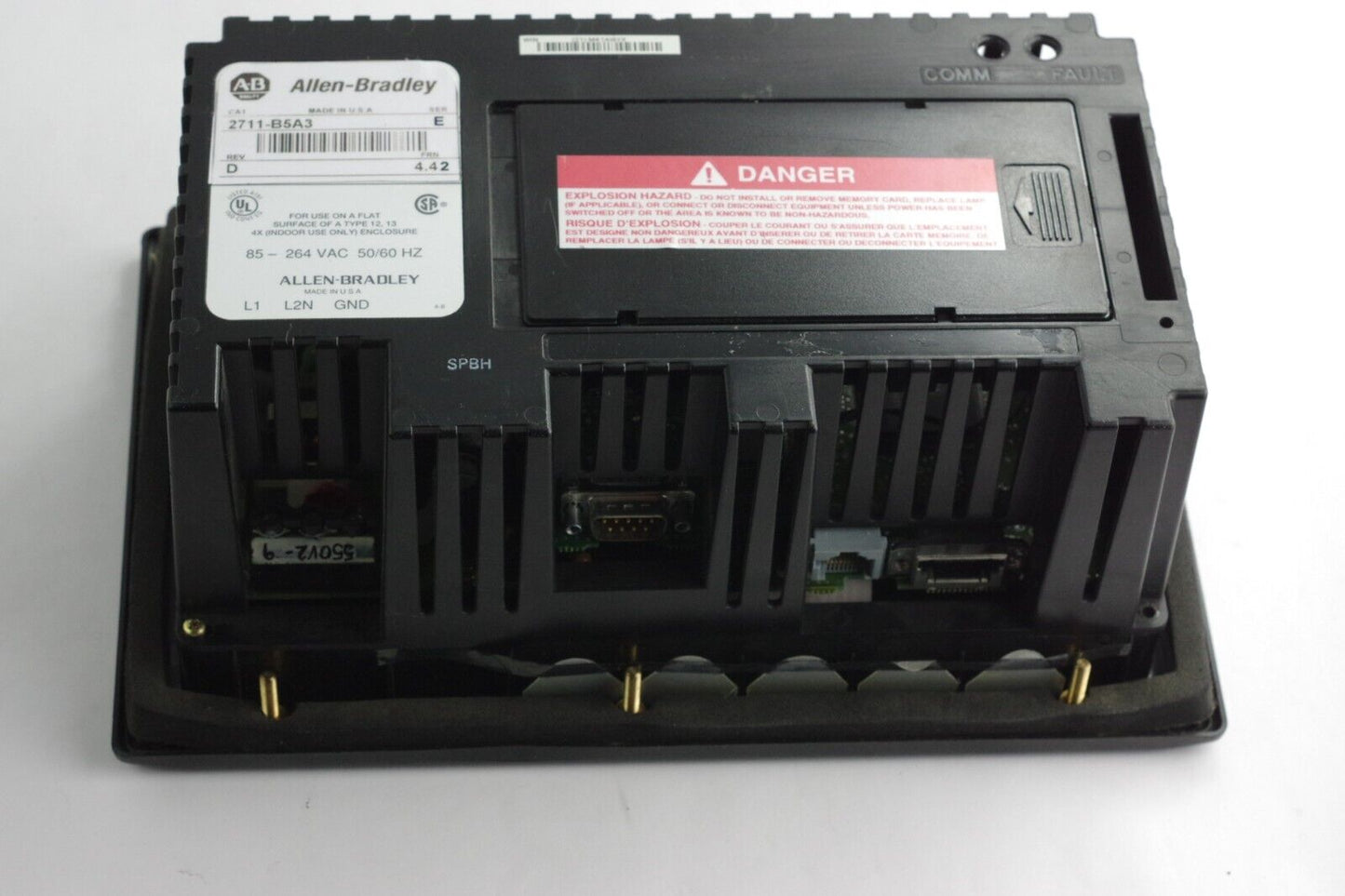 Allen Bradley 2711-B5A3 /E Rev D PanelView 550 Monochrome Touch/Keypad Terminal