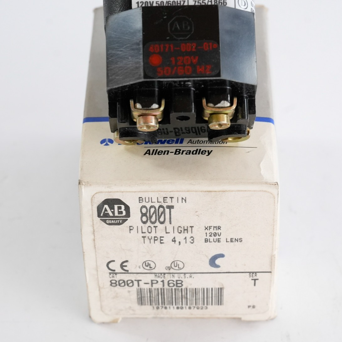 Allen Bradley 800T-P16B /T Blue Pilot light 120V 50/60Hz 800TP16B - Open Box