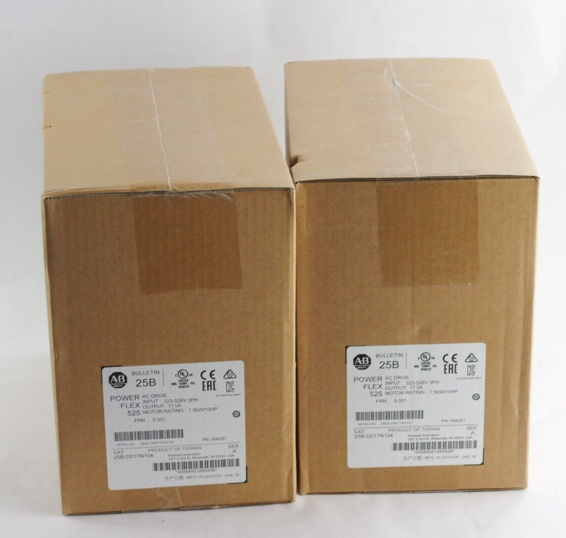 Allen Bradley 25B-D017N104 Ser A PowerFlex 525 AC Drive 7.5kW - Sealed Surplus
