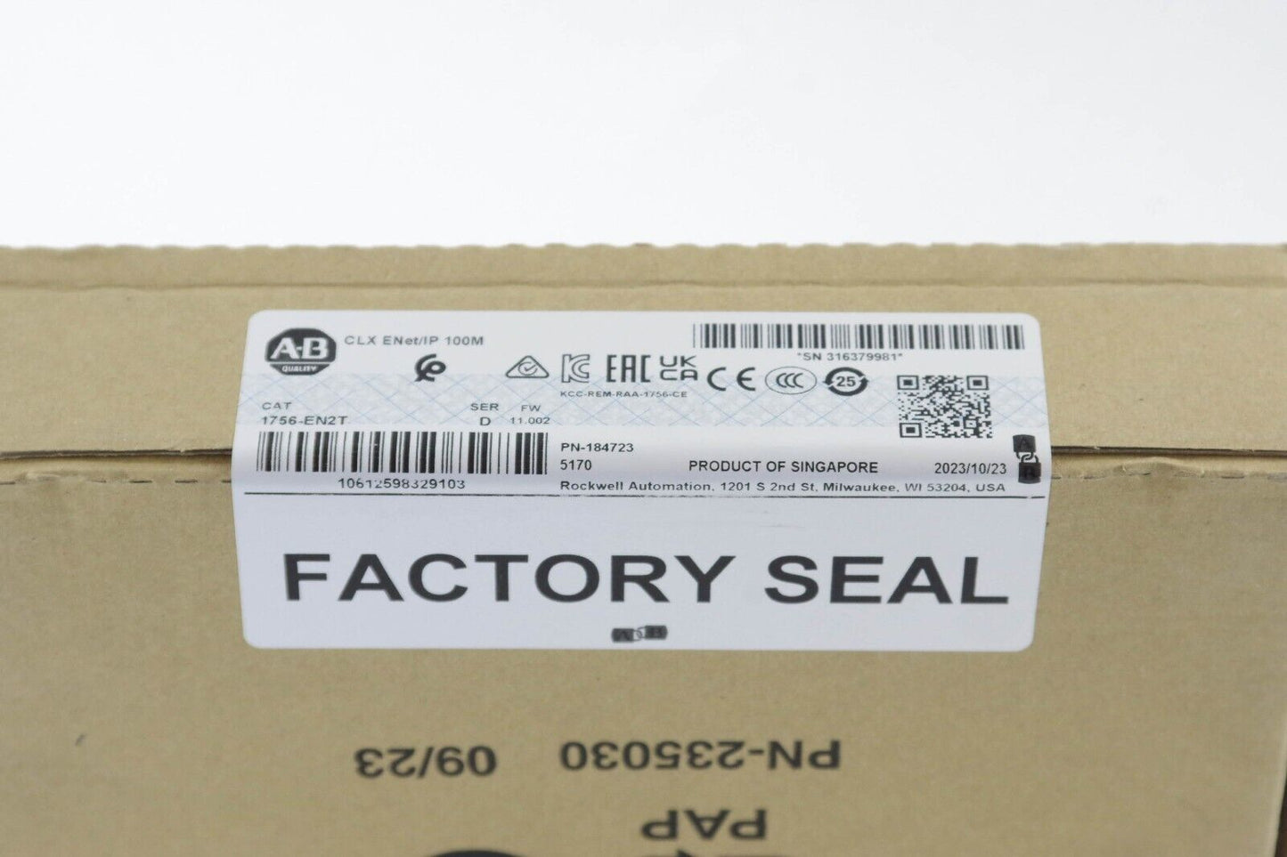 Allen Bradley 1756-EN2T / 1756EN2T Ser D ControlLogix EtherNet/IP Bridge Module