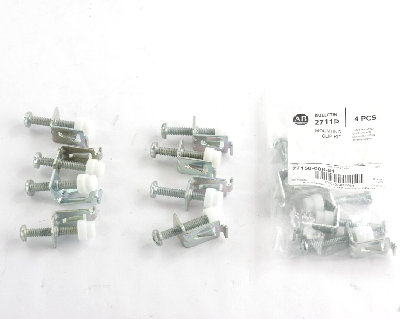 12x Allen Bradley 2711P Panelview 700 1000 1500 Mounting Clips 77158-008-51