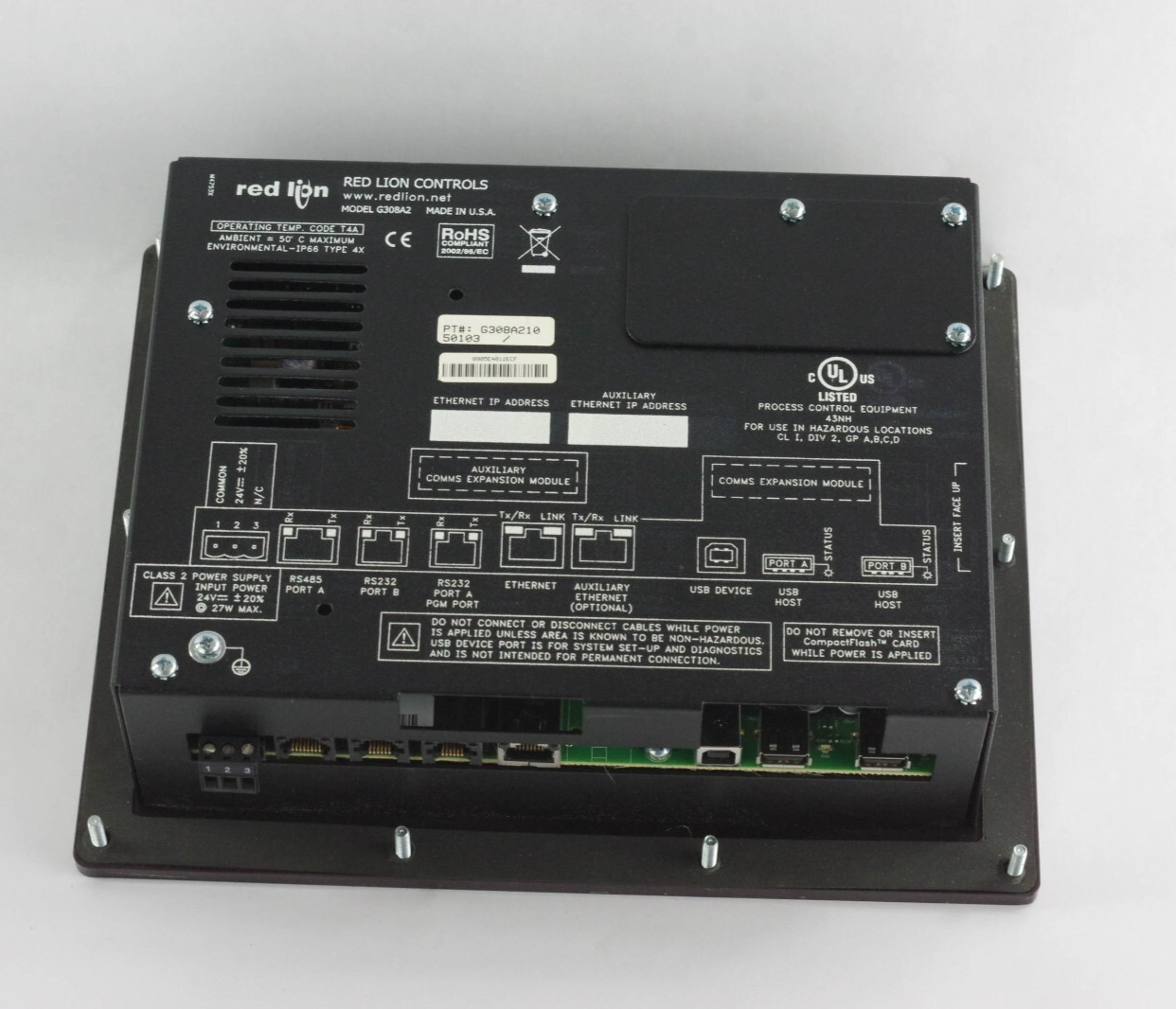Red Lion Controls G308A210 Touch TFT Operator Panel 8.4" Indoor G308A2