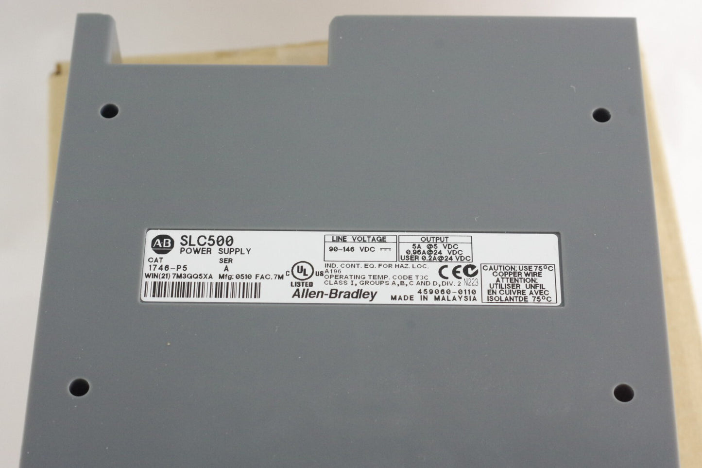 Allen Bradley 1746-P5 /A SLC 500 Power Supply Module - Open Box