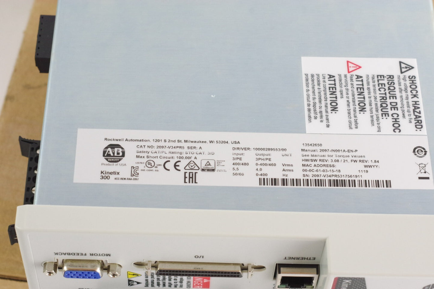 Allen Bradley 2097-V34PR5 /A Kinetix 300 Indexing Servo Drive - Open Box