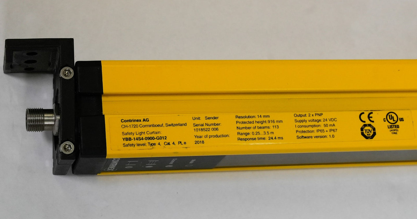 Contrinex YBB-14S4-0900-G012 Safety Light Curtain Sender YBB14S40900G012