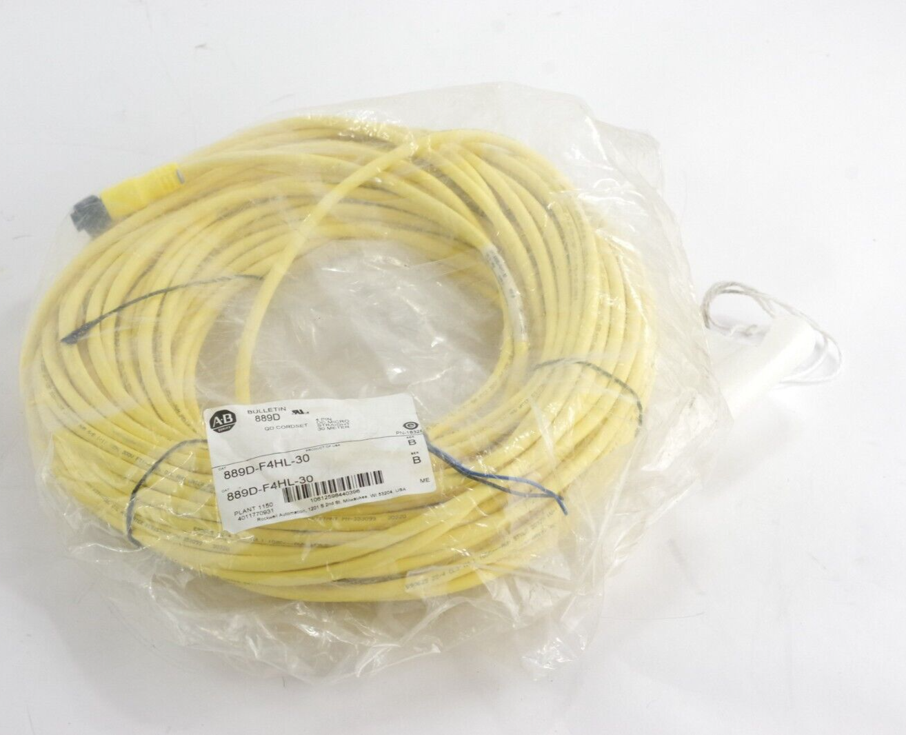 Allen Bradley 889D-F4HL-30 /B QD Cordset 4-Pin DC Micro Straight 30m - Sealed