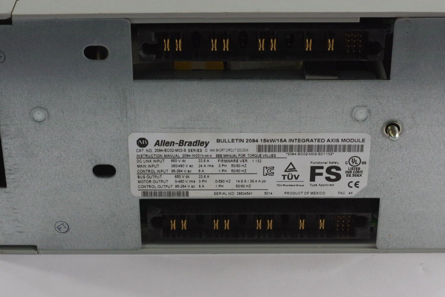 Allen Bradley 2094-BC02-M02-S Ser C Kinetix 6000 Integrated Axis Module