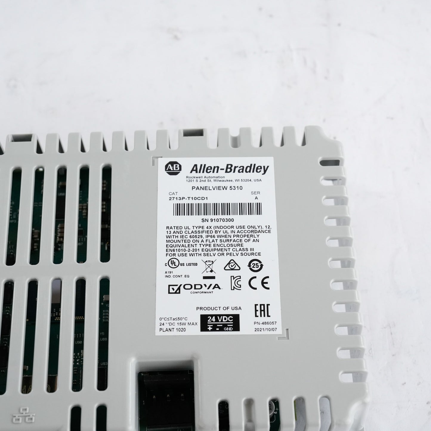 Allen Bradley 2713P-T10CD1 /A PanelView 5310 Logic Module Only 2713PT10CD1