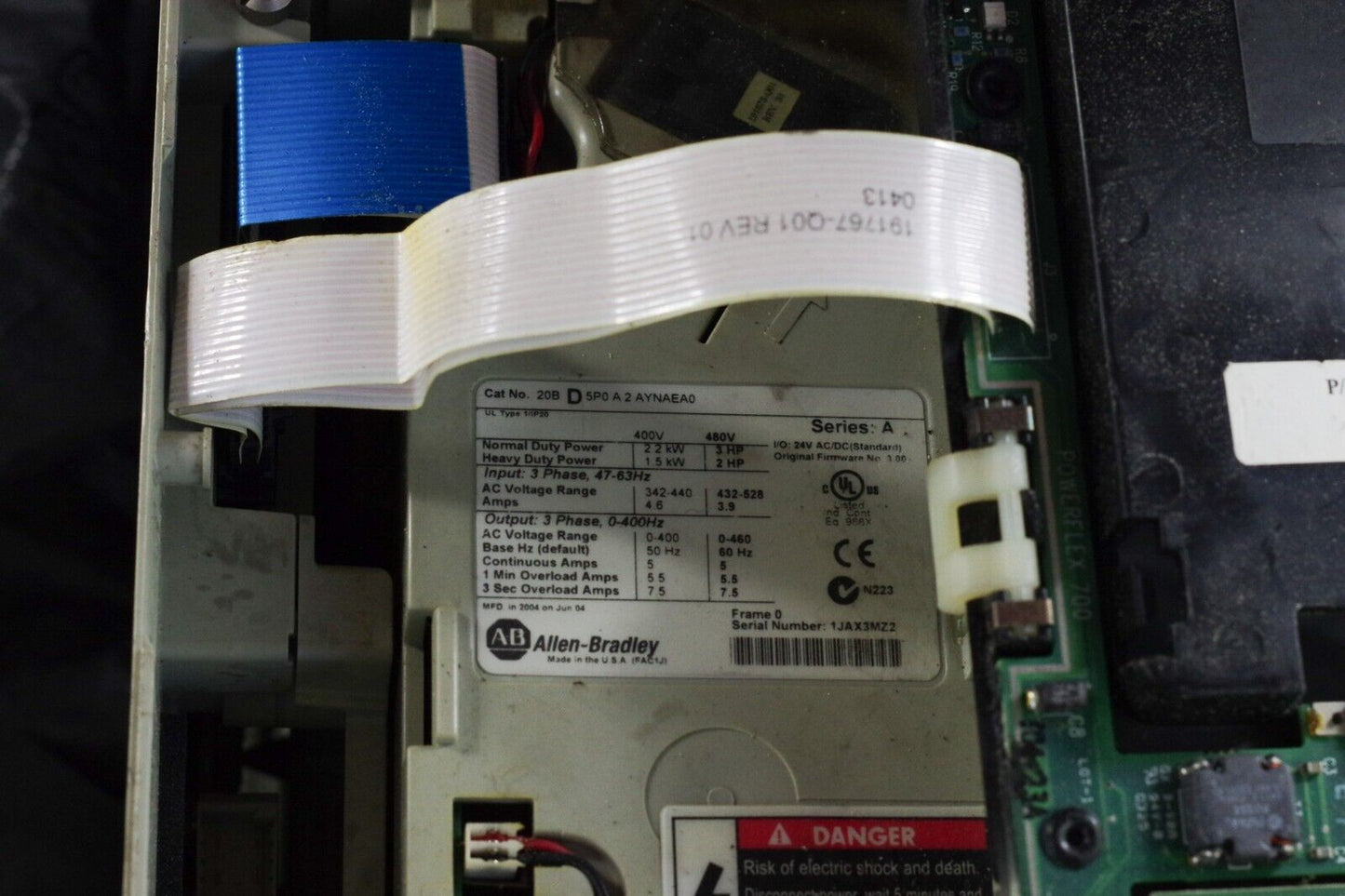 Allen-Bradley 20BD5P0A2AYNAEA0 PowerFlex 700 3HP Series A FRN: 3.001