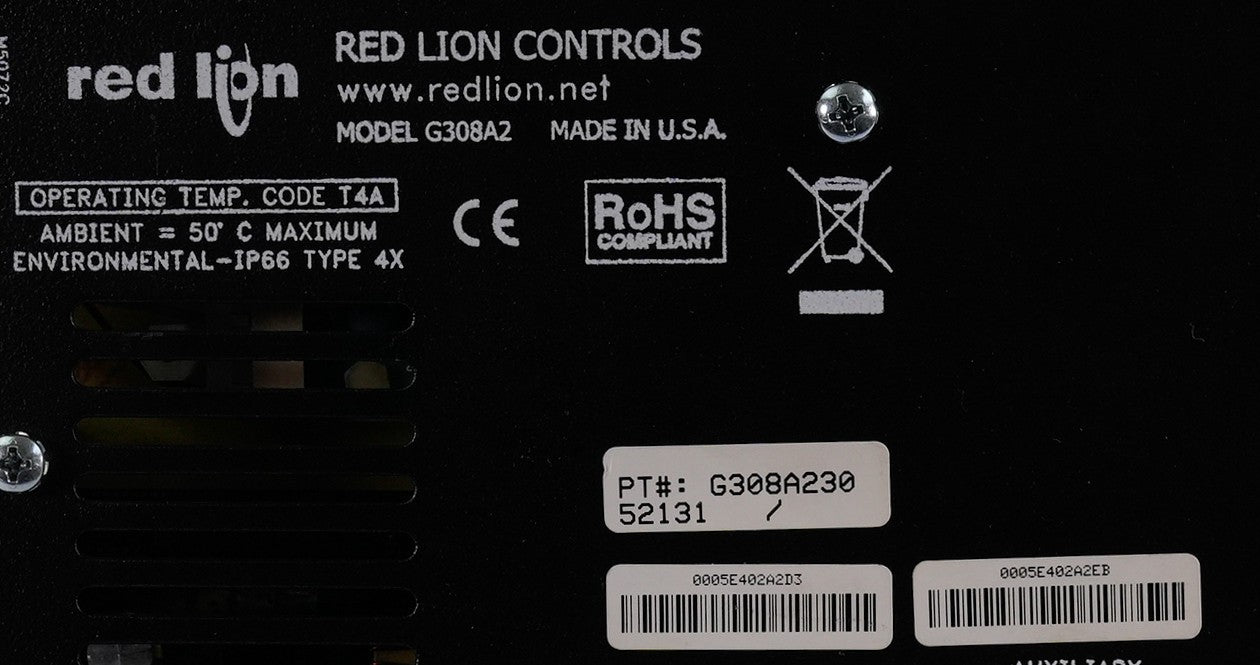 Red Lion Controls G308A230 / G308A2 Operator Interface Panel Display