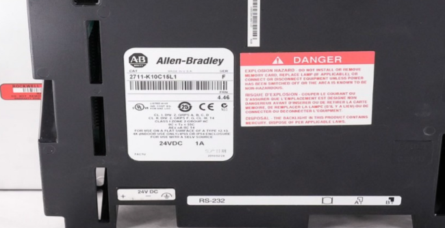 Allen Bradley 2711-K10C15L1 F PanelView 1000 Color Display Terminal 2711K10C15L1