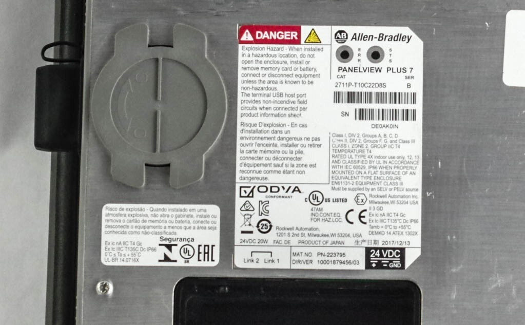 Allen Bradley 2711P-T10C22D8S /B PanelView Plus 7 Color Touch 10" - Refurbished