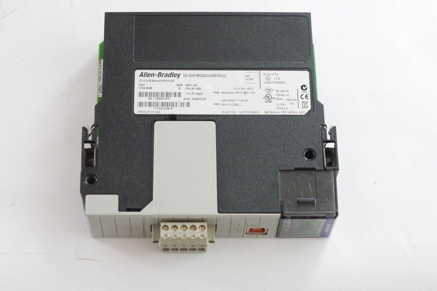 Allen Bradley 1756-DNB E FW 12.005 ControlLogix DeviceNet Communication Module