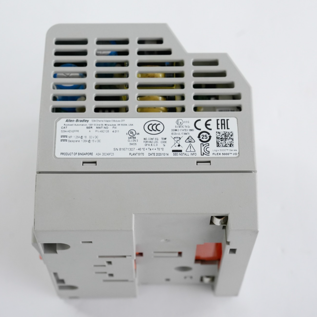 Allen Bradley 5094-AENSFPR Ser A Flex 5000 I/O Ethernet/IP SFP Adapter Module