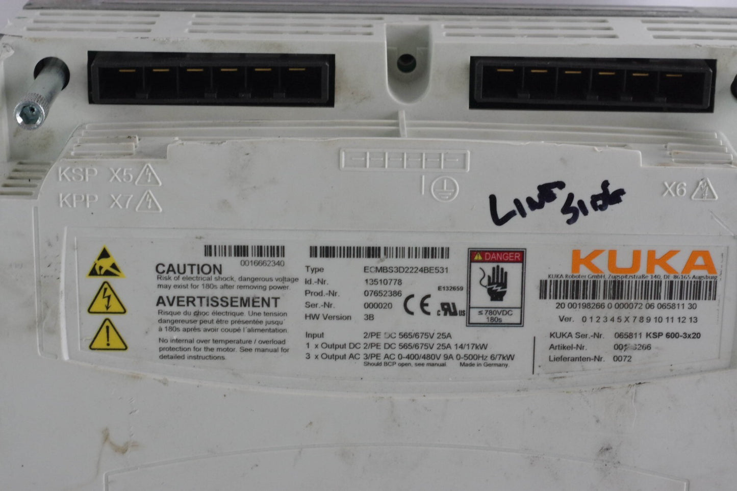 KUKA ECMBS3D2224BE531 KSP 600-3x20 Robot Servo Pack - For Parts