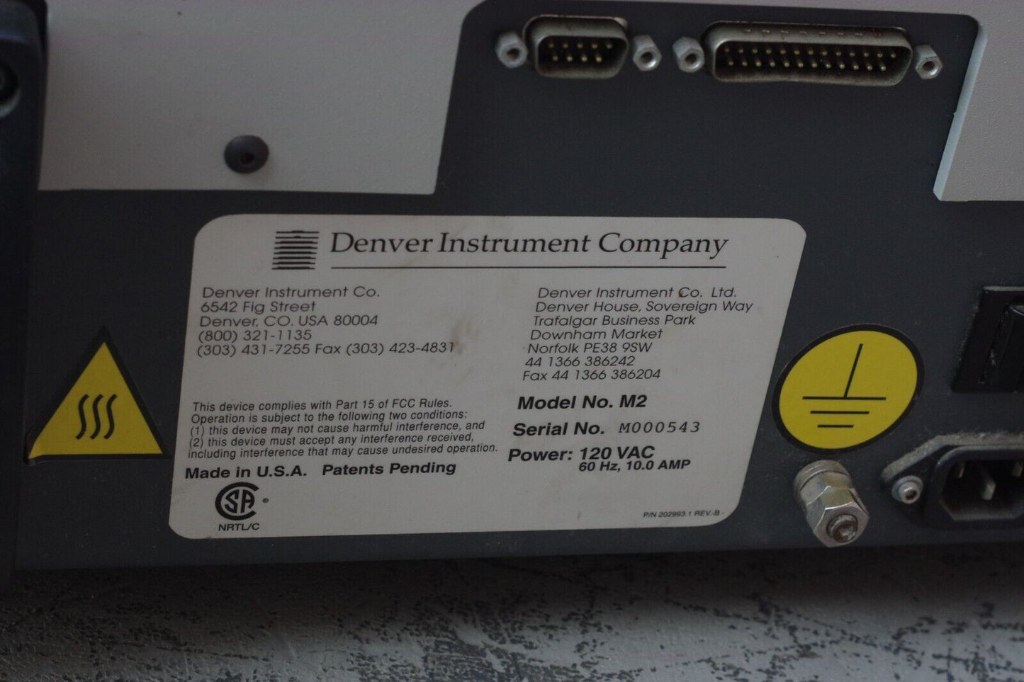 Denver Instrument Company uWave M2 Microwave Moisture Analyzer - UNTESTED