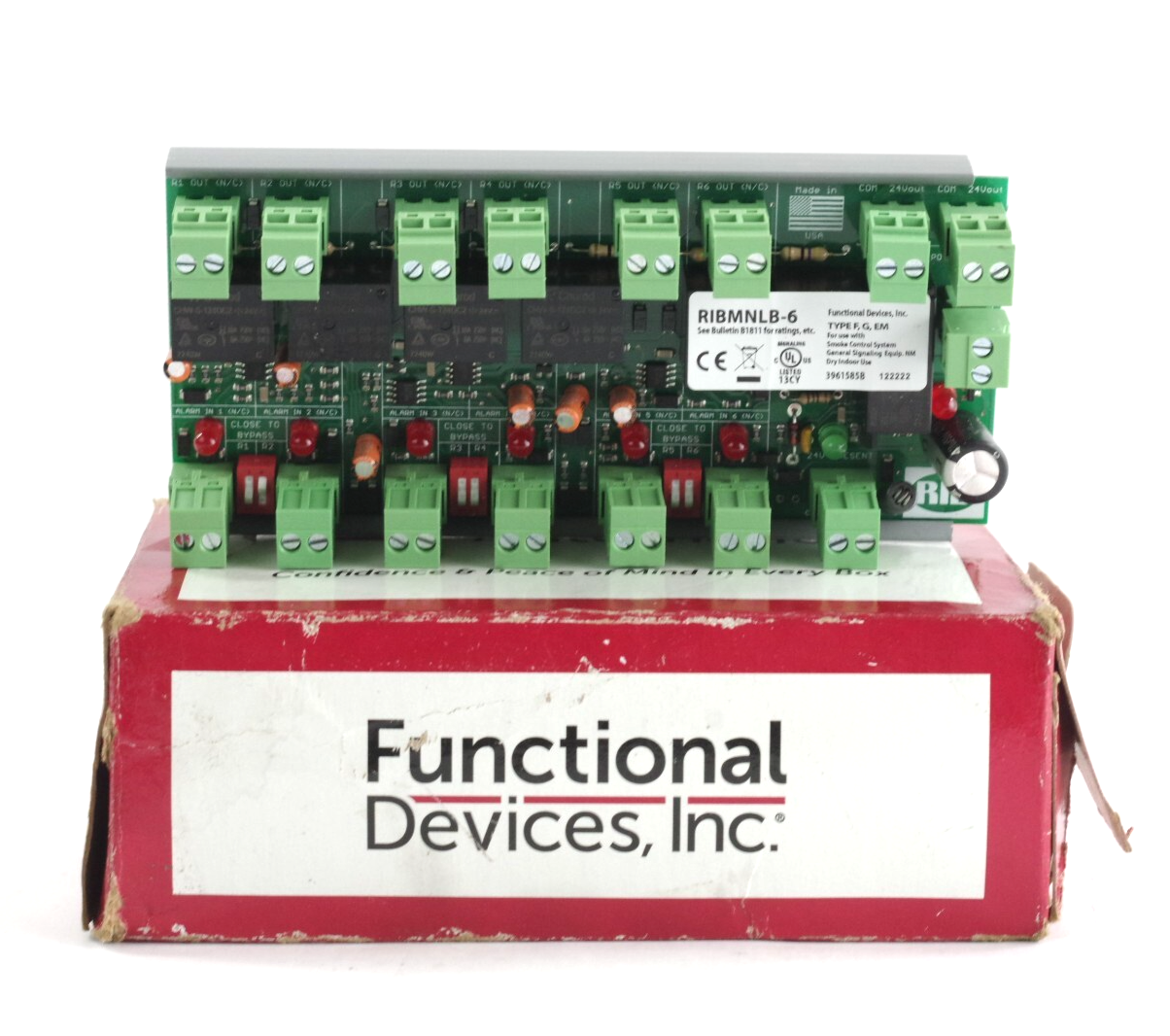 RIBMNLB-4NO: Panel 2.75in logic board 4 NO inputs w/ MT212-6 track