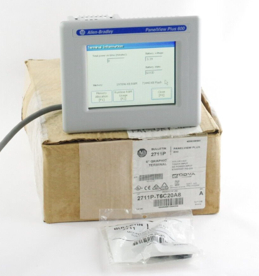 Allen Bradley 2711P-T6C20A8 Ser A Panelview Plus 600 Terminal - Open Box