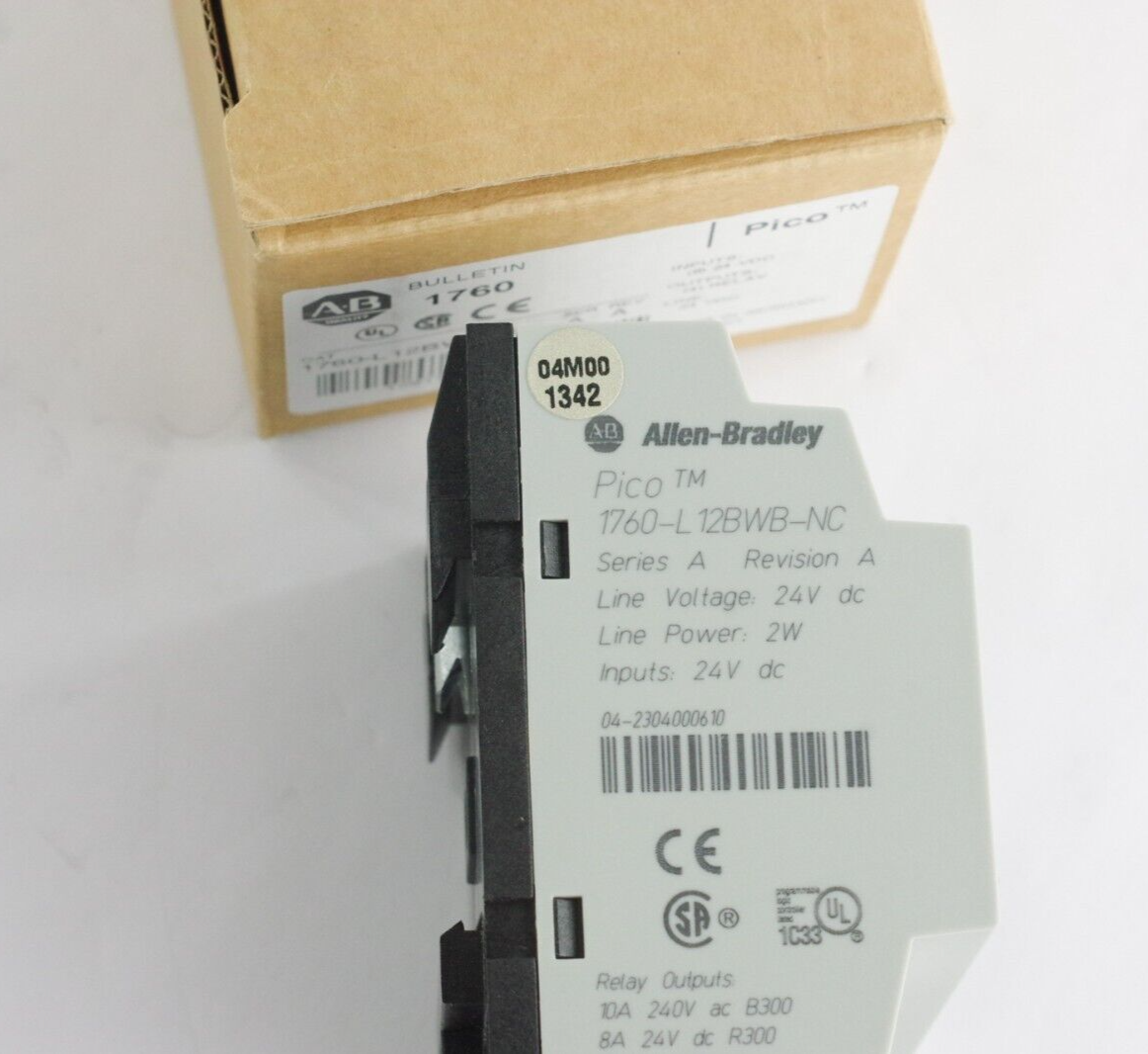 Allen Bradley 1760-L12BWB-NC /A Pico Controller 8 Digital Inputs 4 Relay 24V DC
