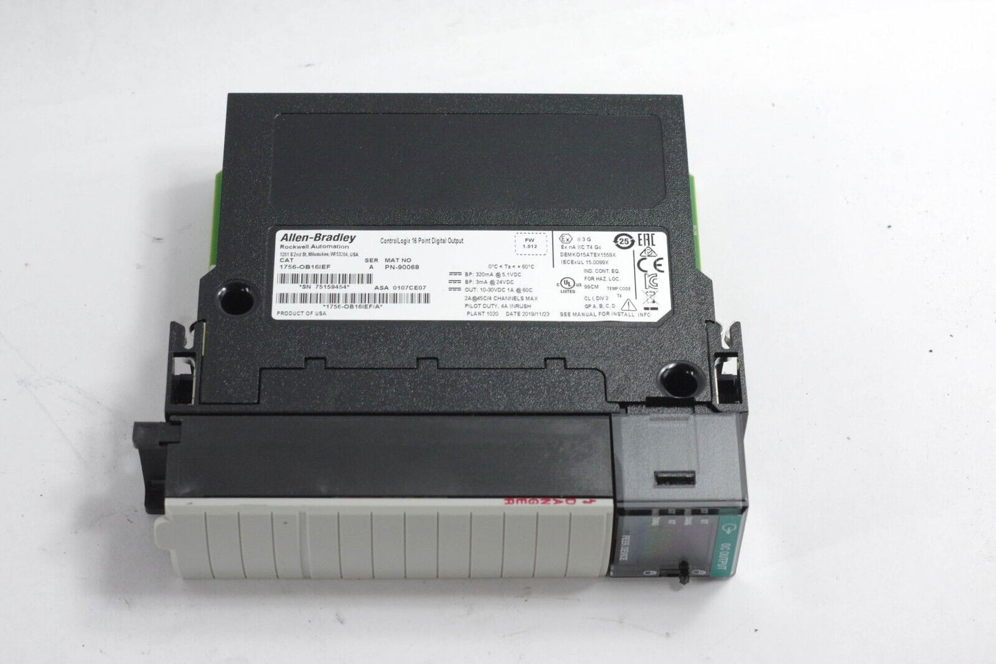 2019 Allen Bradley 1756-OB16IEF A ControlLogix 16PT Output Module - Lightly Used