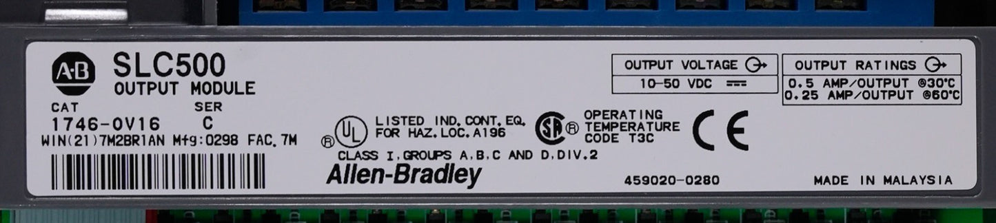 Allen Bradley 1746-OV16 /C SLC 500 Output Module 1746OV16 - Open Box