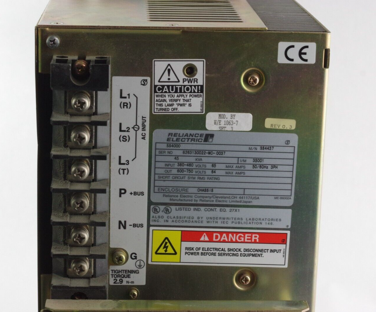 Reliance Electric SS4000 / SS4437 REV 0.3 Bidirectional Power Exchange Untested