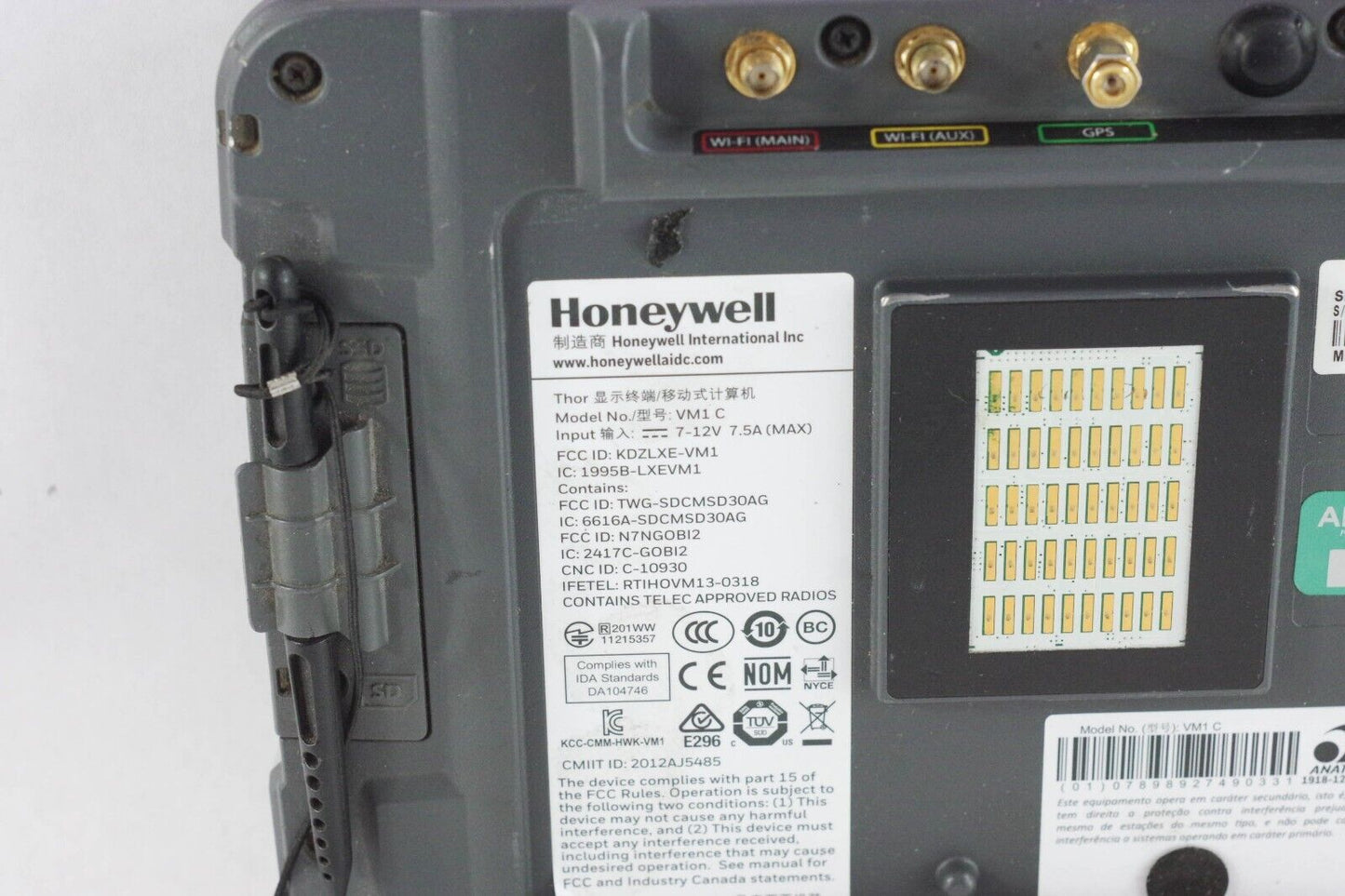 2018 HONEYWELL THOR VM1 C KDZLXE-VM1 Vehicle Mount Terminal VM1C1A2A1BUS01A