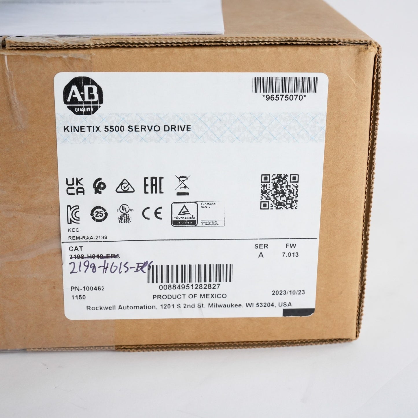 Allen Bradley 2198-H015-ERS /A Kinetix 5500 AC Servo Drive Without Original Box