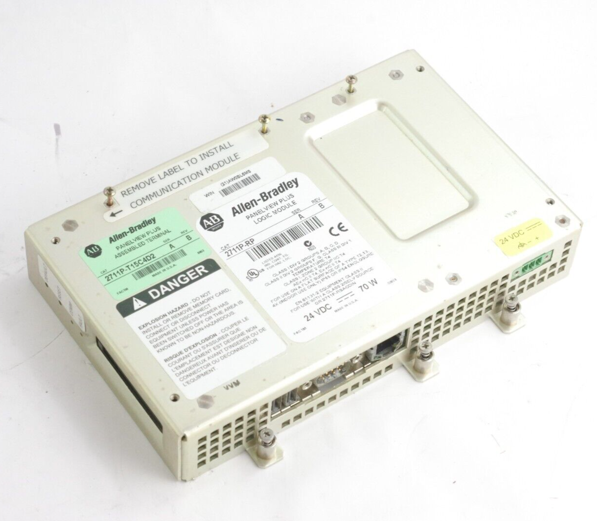 Allen Bradley 2711P-RP1 Ser A Rev B Panelview 1000 Logic Module 2711PRP1 /A