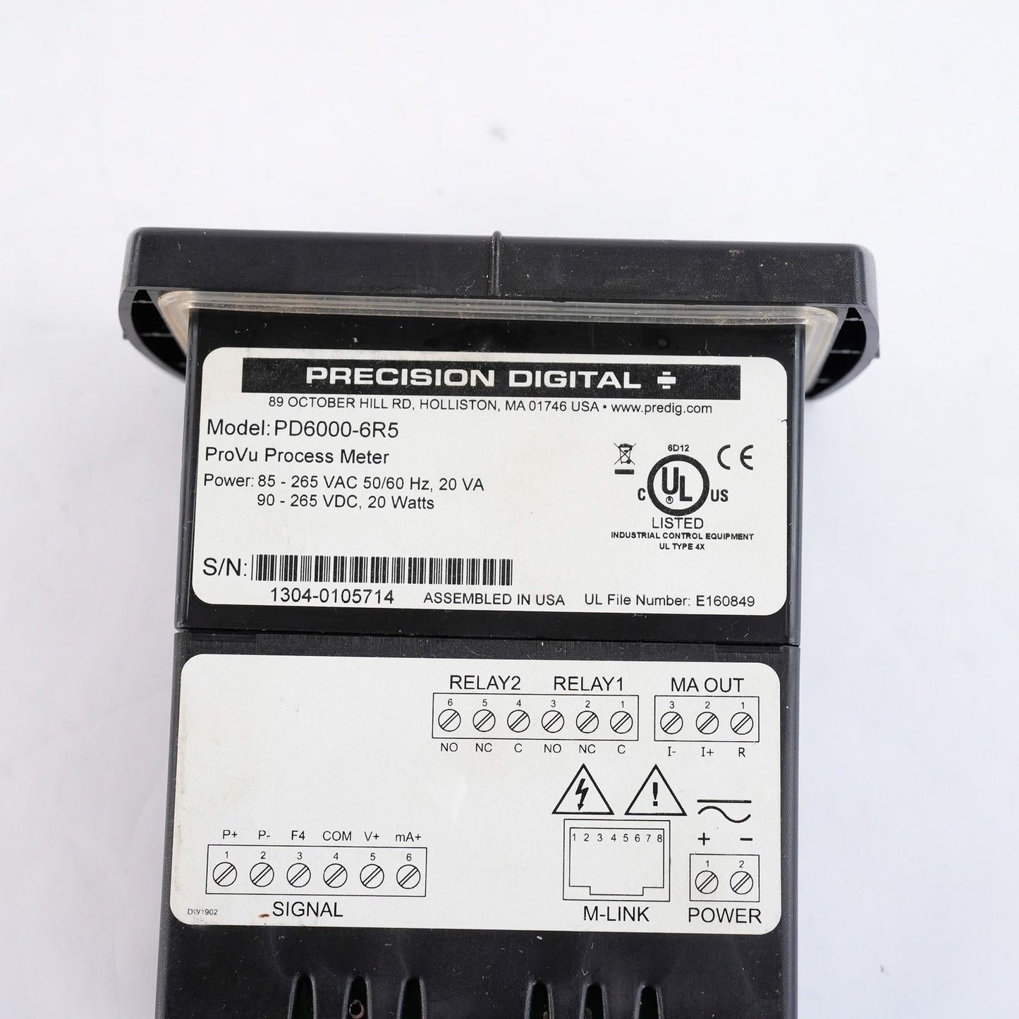 Precision Digital PD6000-6R5 ProVu Process Digital Panel Meter PD60006R5