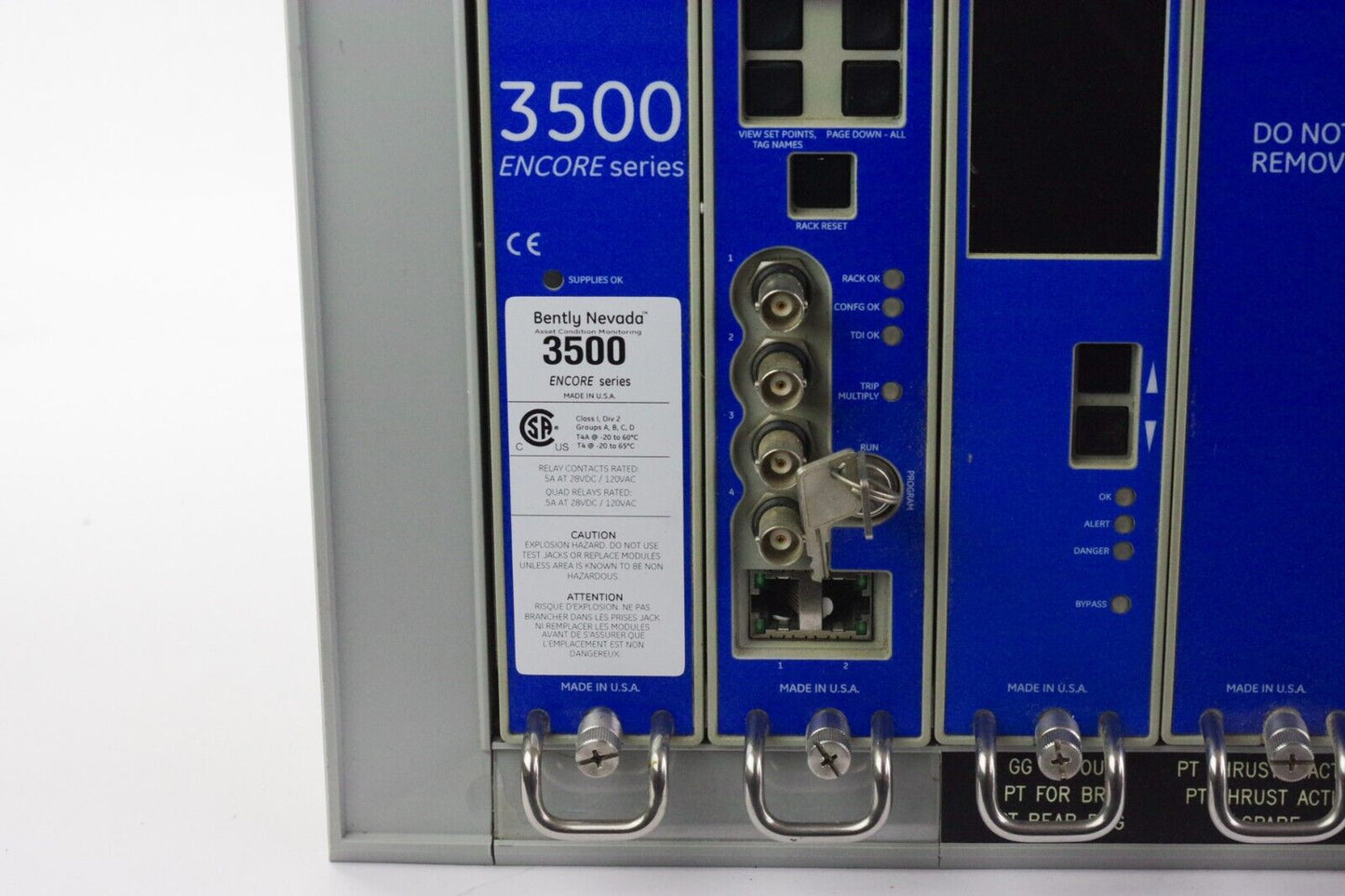 Bentley Nevada 3500/05 Complete Rack Interface Module 8 Modules Encore Series