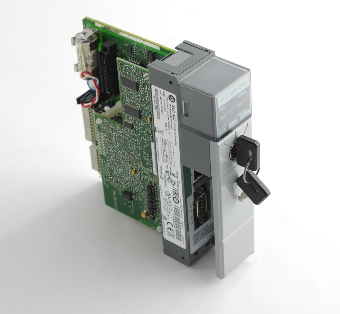 Allen Bradley 1747-L552 Ser D SLC 500 5/05 32K Memory Ethernet/RS-232 Controller