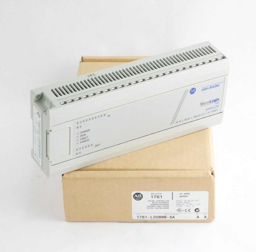 Allen Bradley 1761-L20BWB-5A PLC Controller MicroLogix 1000 24VDC 12 IN / 8 OUT