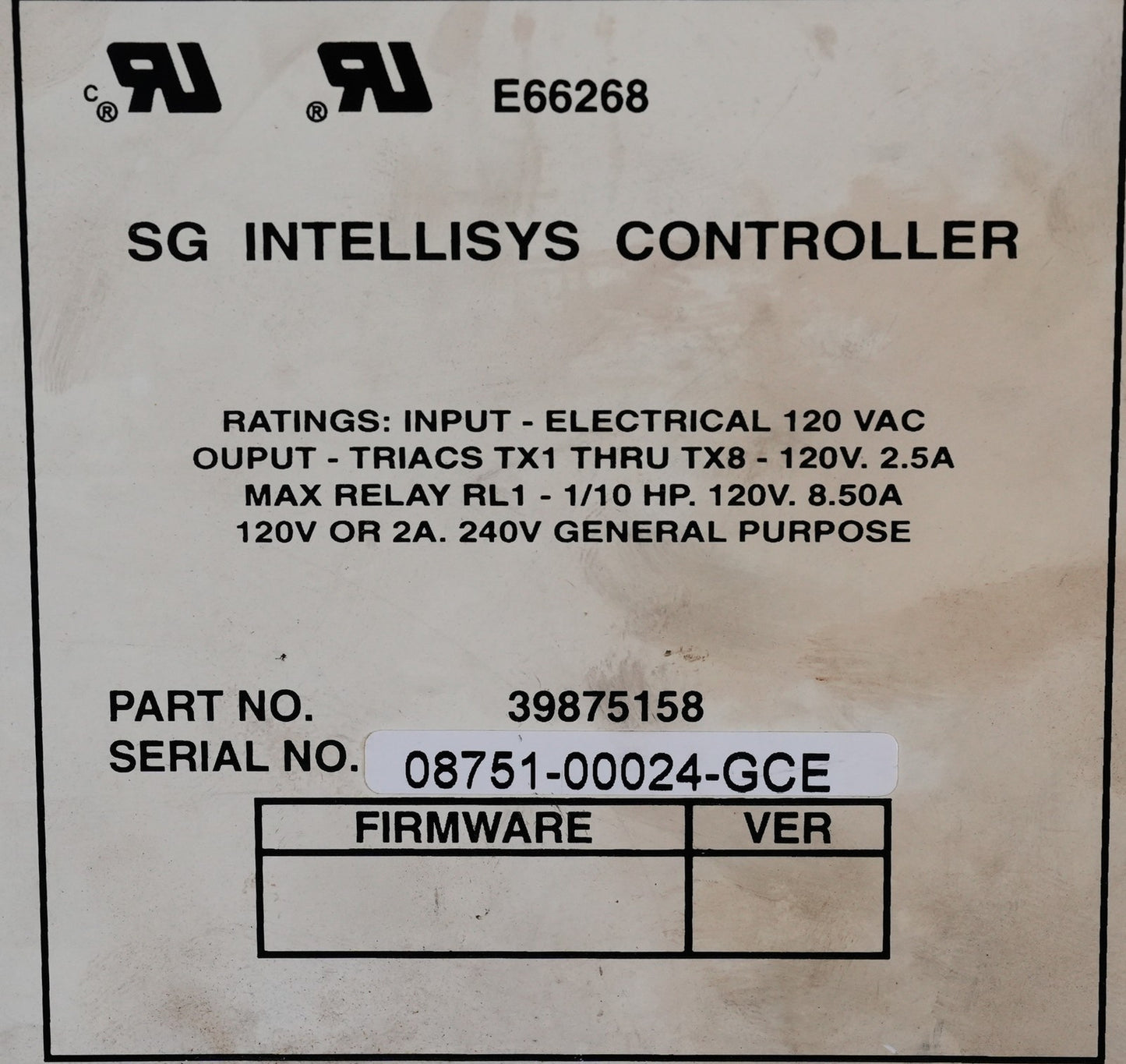 Ingersoll Rand 39875158 SG Intellisys Controller