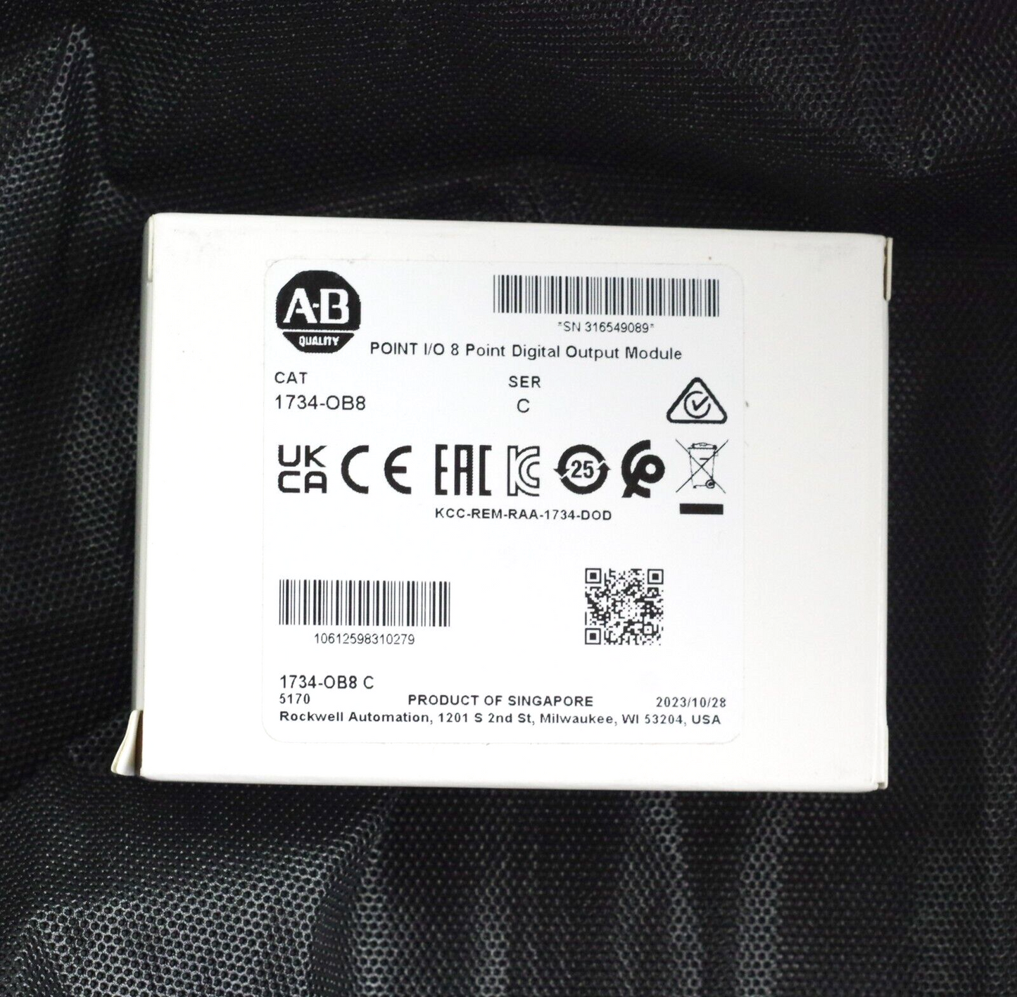 2023 Allen Bradley 1734-OB8 Ser C Point I/O 8-Point Digital Output Module