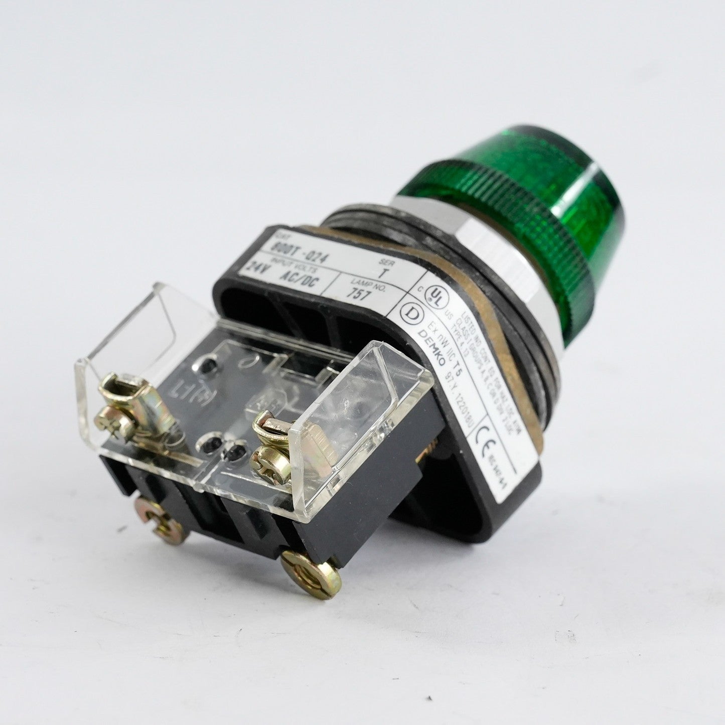 Allen Bradley 800T-Q24 /T Green Illuminated Pilot Light 24VAC/DC 800TQ24
