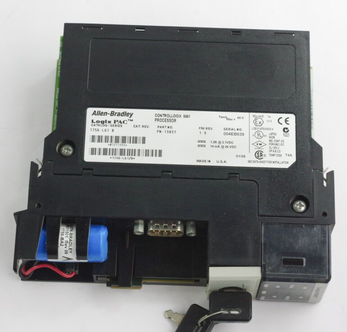 Allen Bradley 1756-L61 Ser B Processor F/W Rev 1.9 1756L61