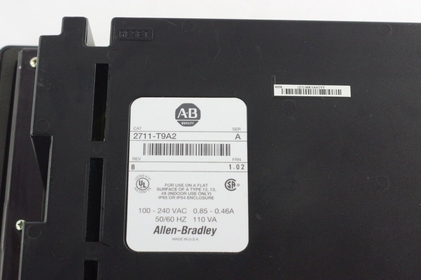 Allen Bradley 2711-T9A2 Ser A Rev B Panelview 900 Terminal - Refurbished / MINT