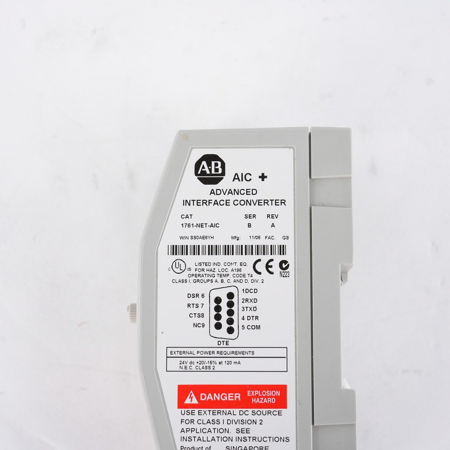 Allen Bradley 1761-NET-AIC /B MicroLogix Advanced Interface Converter 1761NETAIC