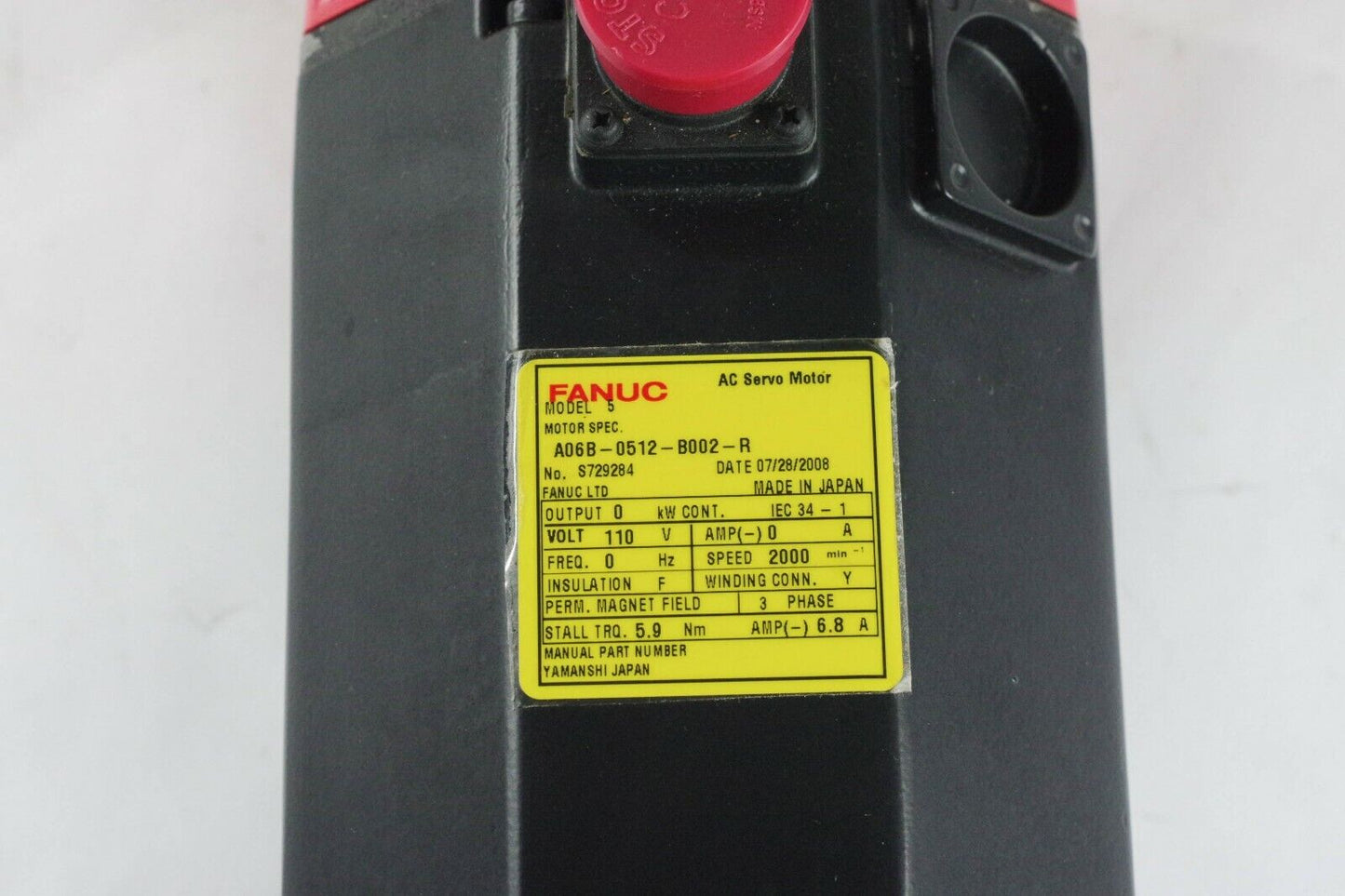 Fanuc A06B-0512-B002-R AC Servo Motor Model 5 2008 - Fanuc Remanufactured
