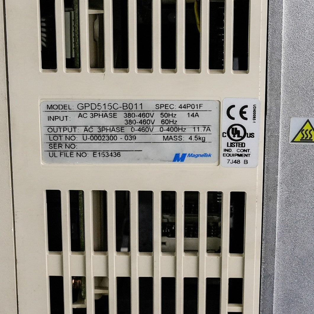 Magnetek GPD515C-B011 44P01F 3 Phase AC Drive GPD515CB011 480VAC