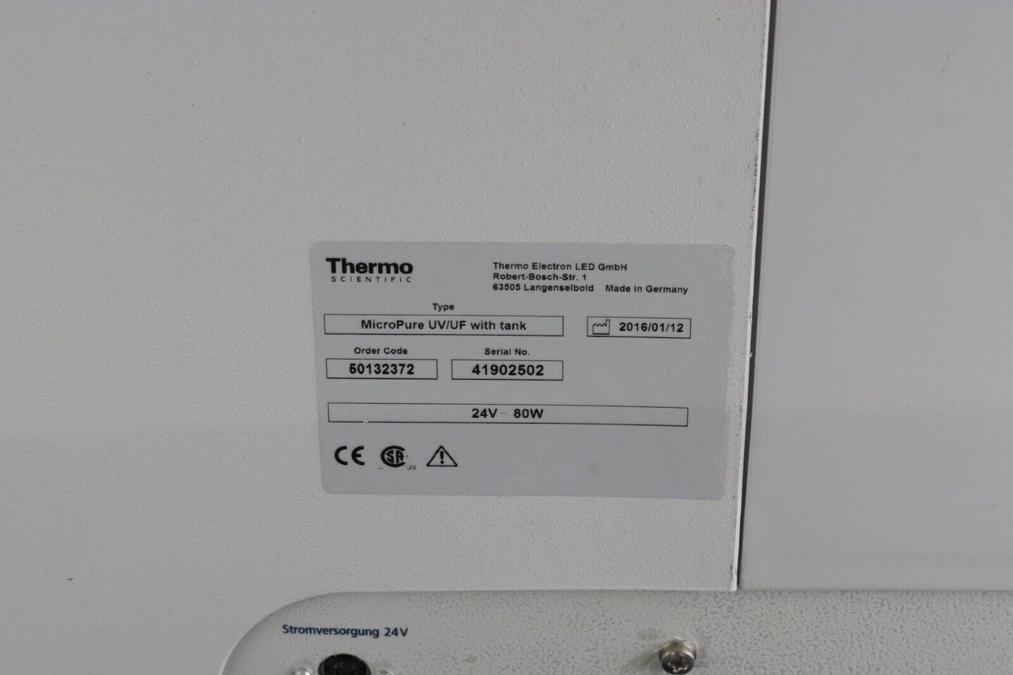 Thermo Scientific Barnstead MicroPure UV/UF with Tank ST 50132372 - Untested