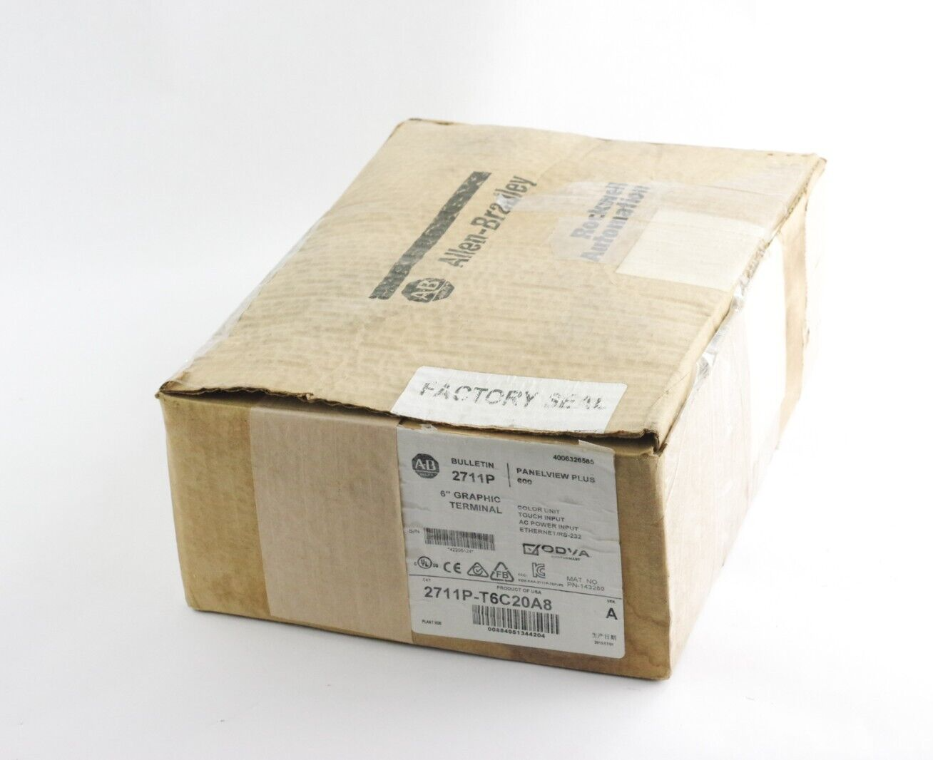 Allen Bradley 2711P-T6C20A8 Ser A Panelview Plus 600 Terminal - Open Box