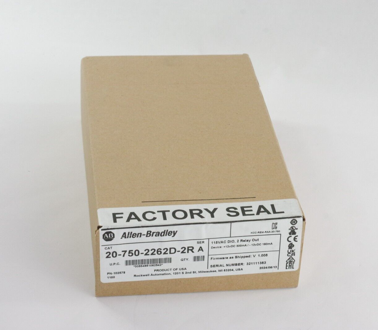 Allen Bradley 20-750-2262D-2R /A PowerFlex 750 115V I/O Module - Sealed Surplus