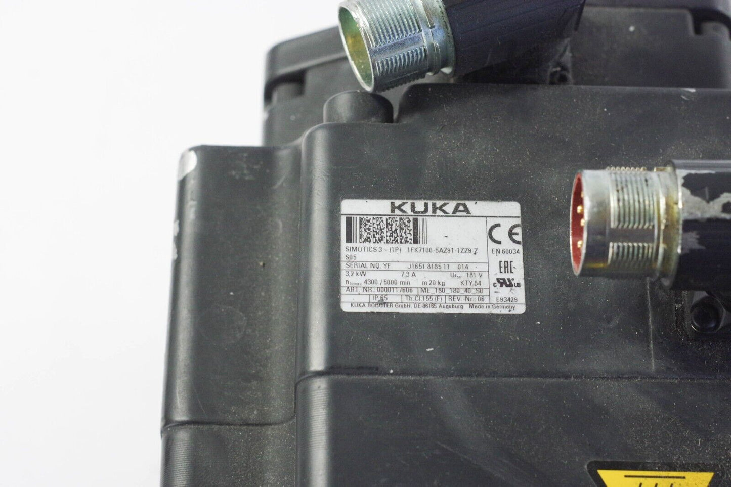 Kuka SIMOTICS3 (1p) 1FK7100-5AZ91-1ZZ9-Z S05 Servo Motor - Untested
