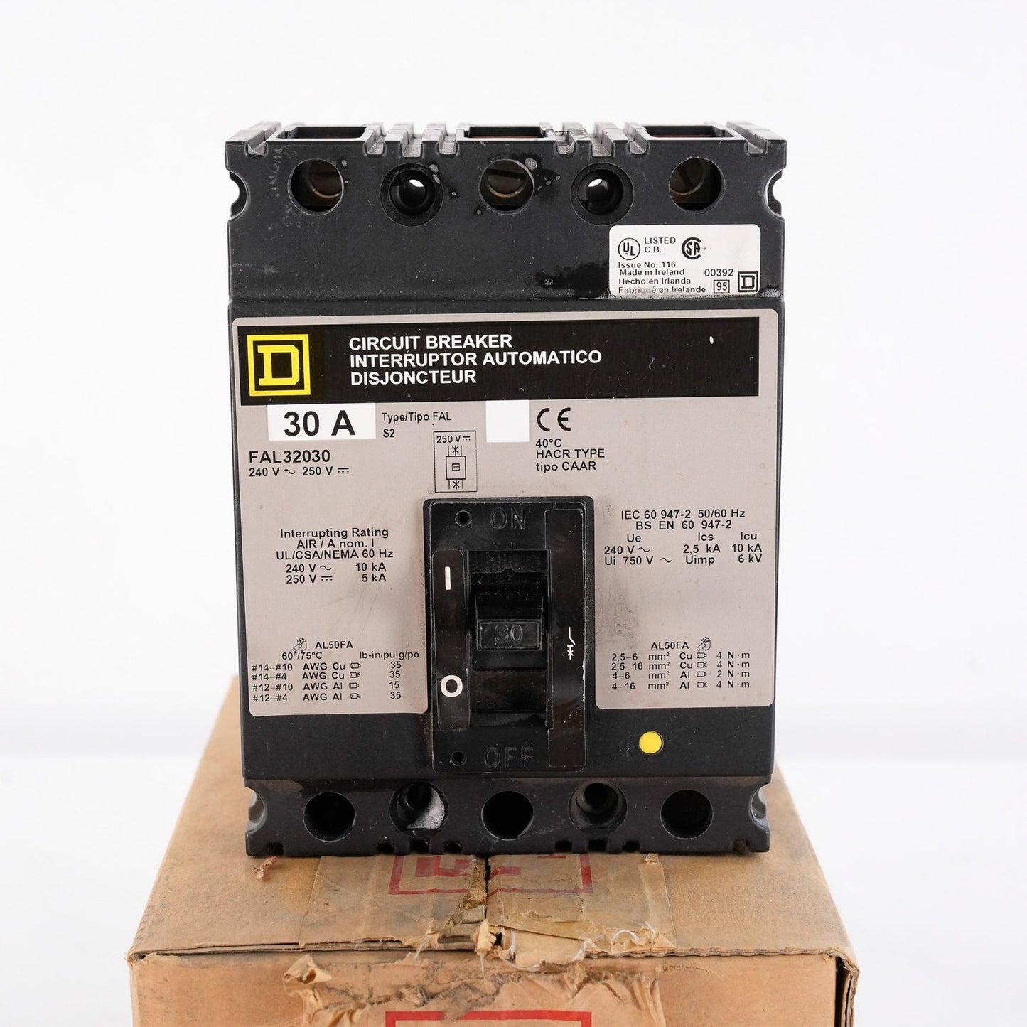 Square D FAL32020 Circuit Breaker 3 Pole 240-250V - Open Box