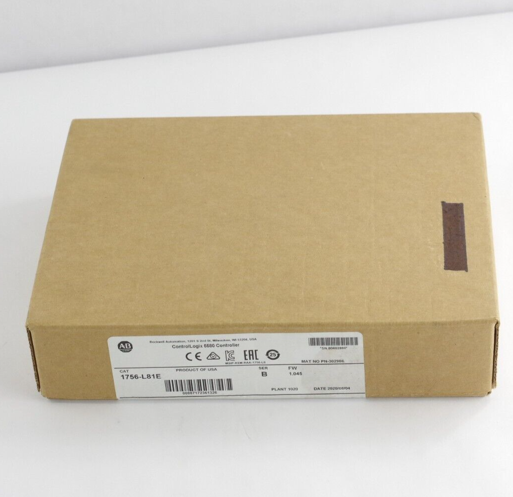2020 Allen Bradley 1756-L81E Ser B ControlLogix 5580 Controller - Sealed Surplus